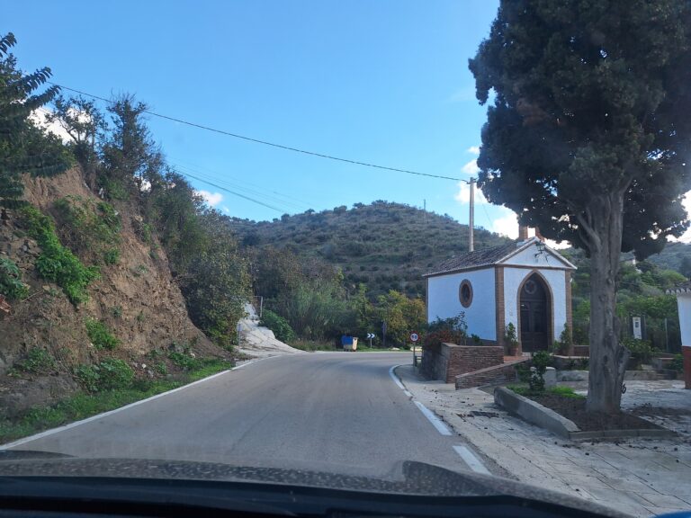 another blind corner leading to the proposed site near the old chapel