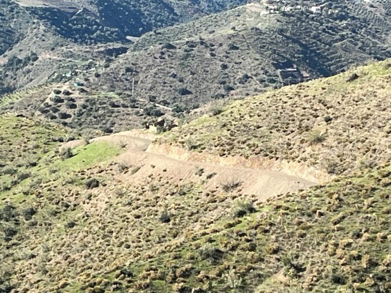 Illegally built road to the landfill